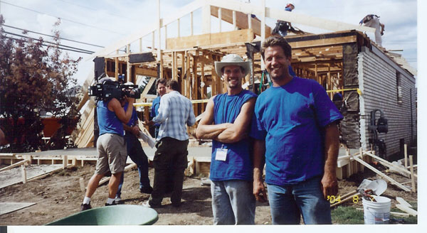 Marcucci Construction crew on the set of ABC's Extreme Makeover: Home Edition in Oak Park, Michigan, 2004